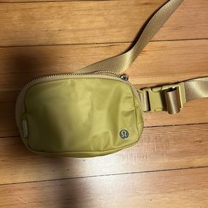 Yellow lululemon belt bag